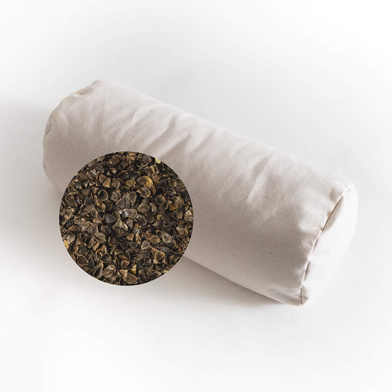 Sachi Organics buckwheat cylinder neck pillow