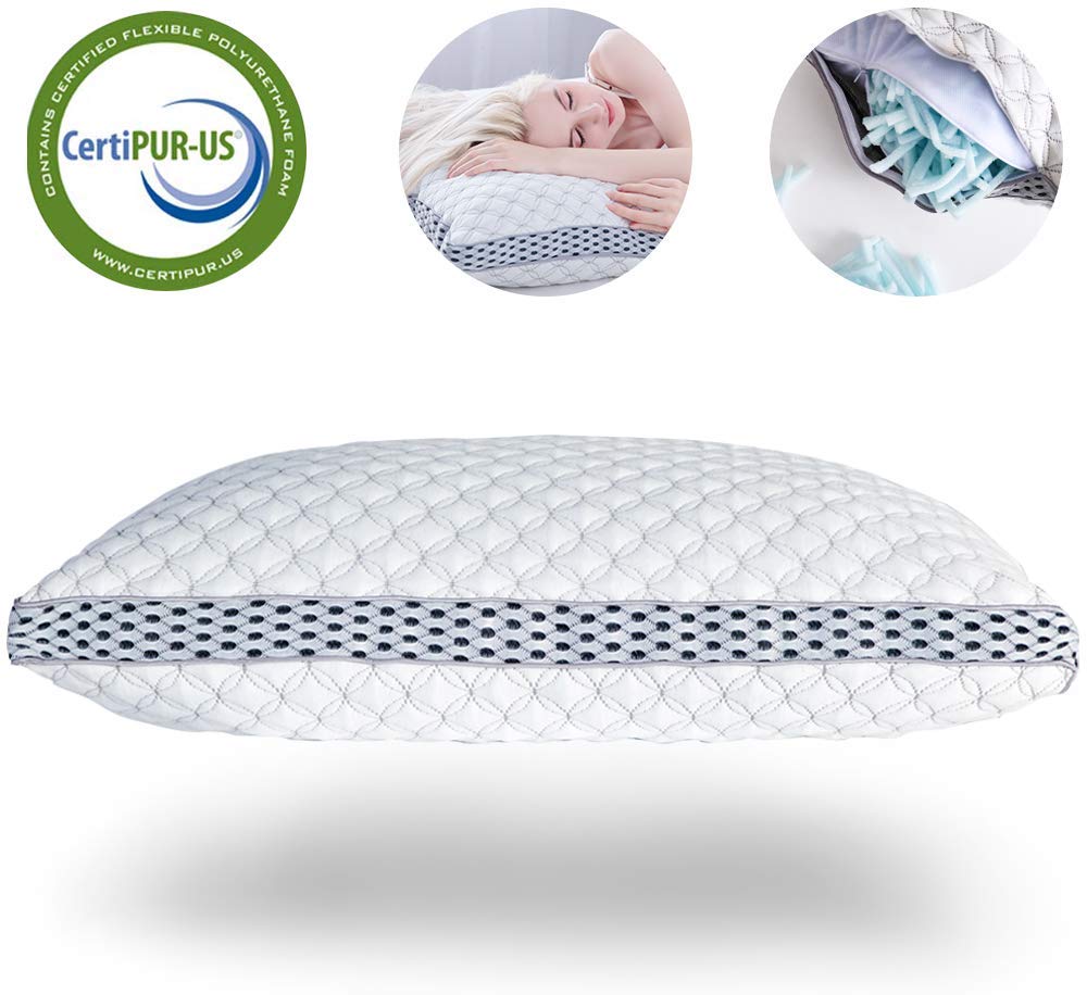 LIANLAM Cooling Shredded Memory Foam Pillow