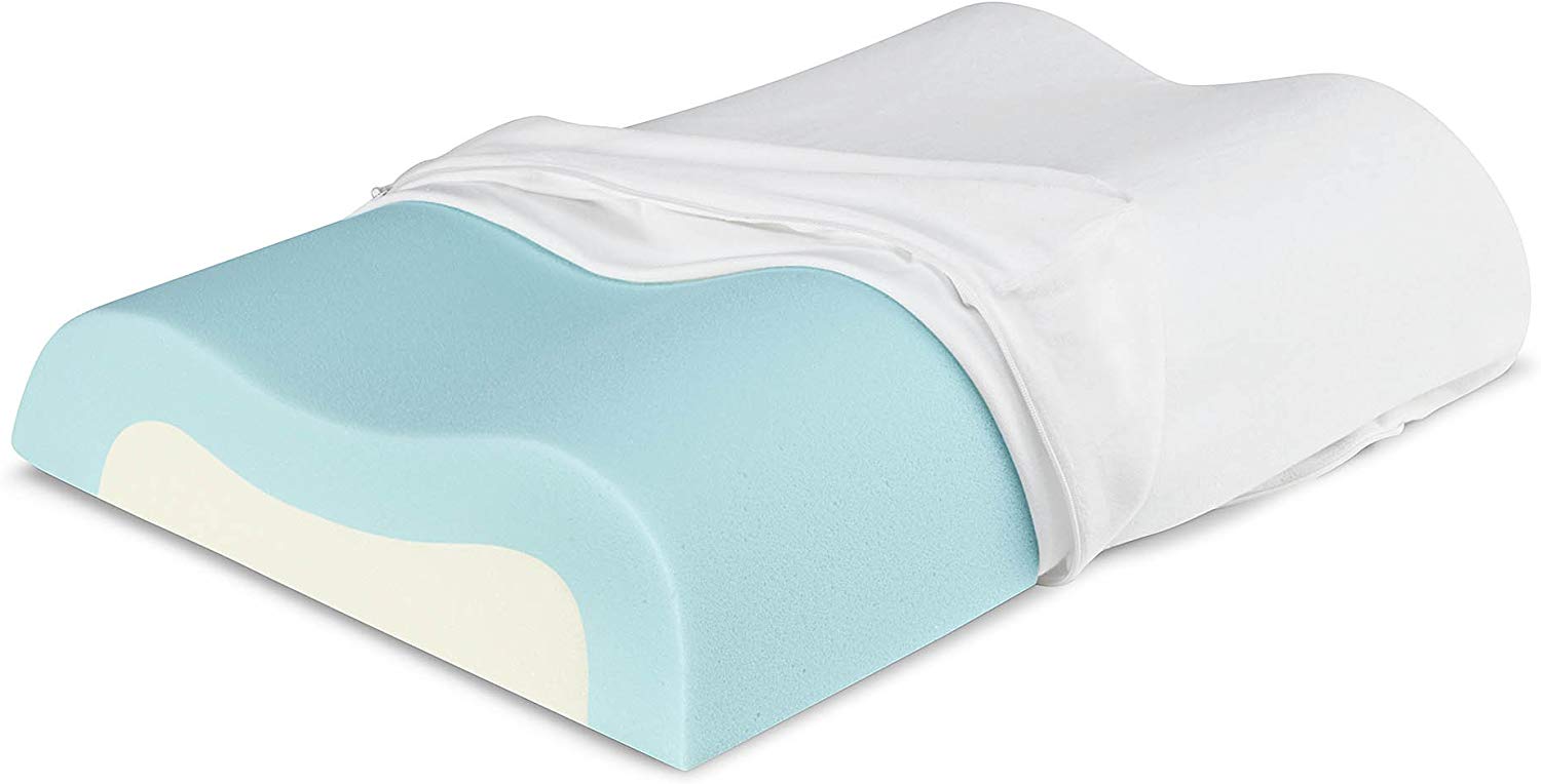 Sleep Innovations Cooling Contour Memory Foam Pillow