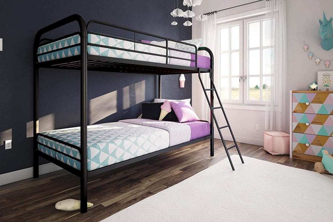 DHP Twin-Over-Twin Metal Bunk Bed