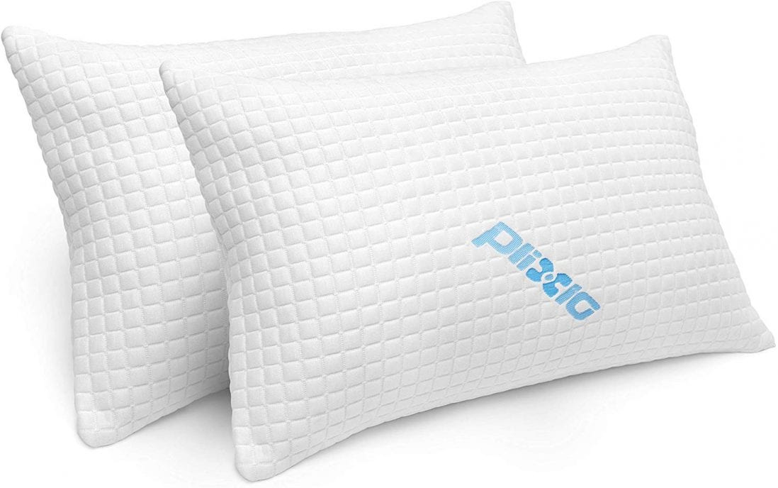 Plixio 2 Pack Shredded Memory Foam Bed Pillows