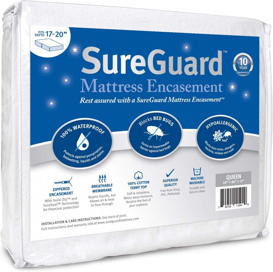 SureGuard Bed Bug Proof Mattress Encasement