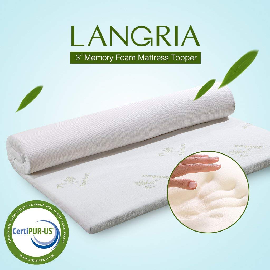 Langria Memory Foam Bed Topper