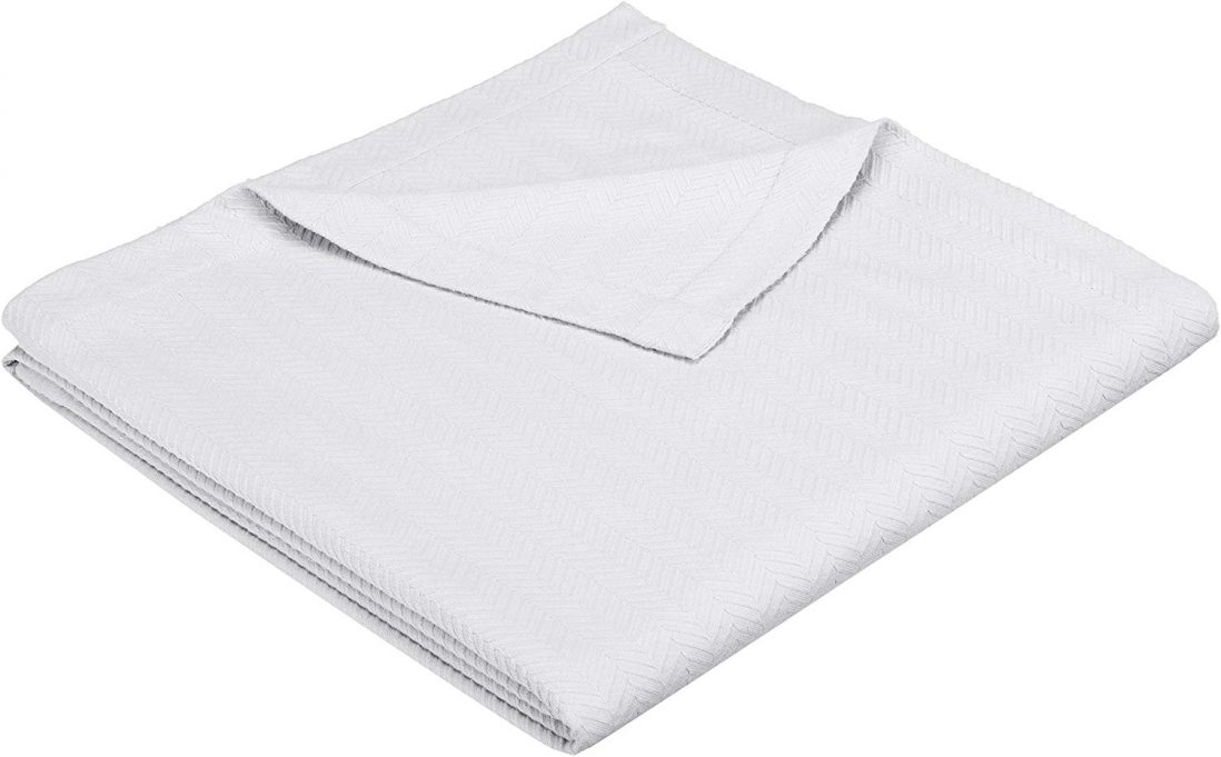 Pinzon Egyptian Cotton Herringbone Blanket