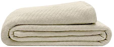 Elite Home Organic Cotton Throw Blanket